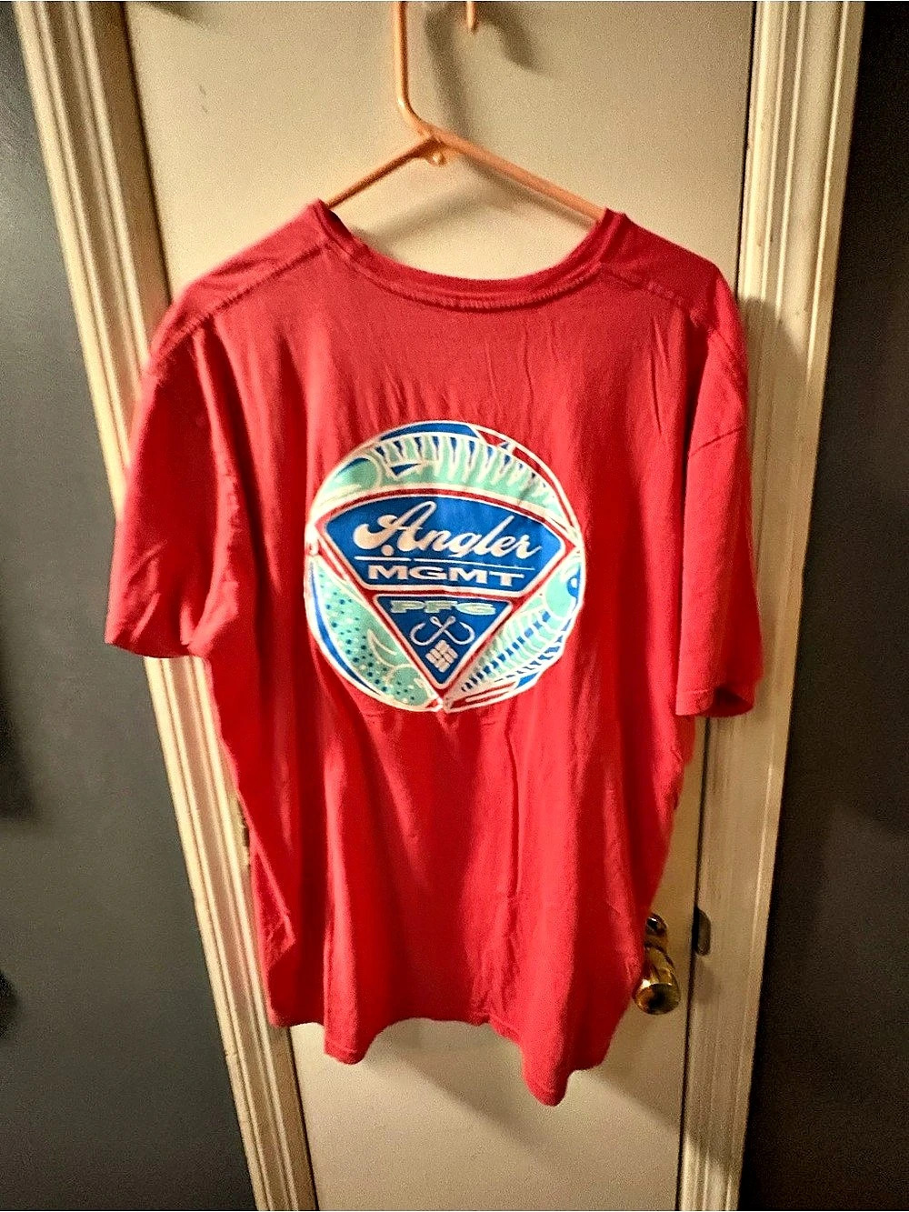 Columbia PFG Angler Mgmt Graphic T-Shirt Men's Red size XXL